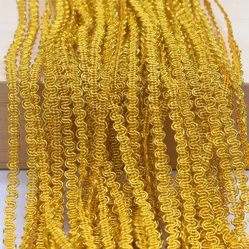 

12M 5mm S Shape Lace Trims Ribbon Polyester Hand Braided Lace Garment Accessories Home Curve Sewing Craft Wedding Party Decor