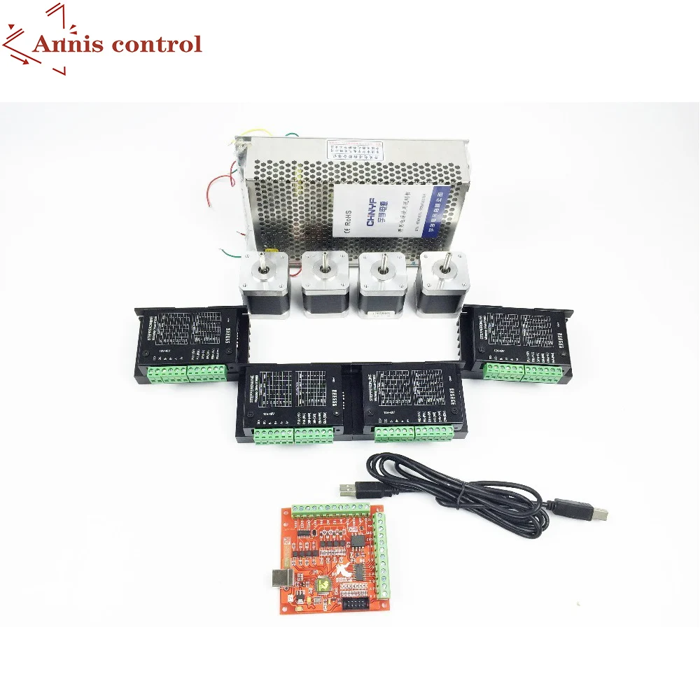 CNC 라우터 키트 4 축, 4pcs TB6600 4.0A 스테퍼 모터 드라이버 + N..