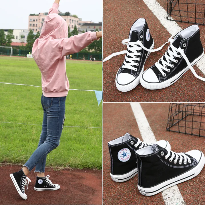 

Women Shoeins Canvas Canvas Sneakers Women's 2019 New Style Hight-top Autumn Versatile Flat Korean