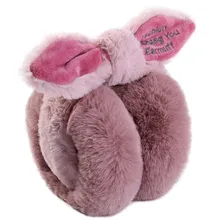 Новые модные плюшевые наушники с милыми ушками, удобные теплые наушники, женские зимние уличные защитные наушники, зимние аксессуары AD0604