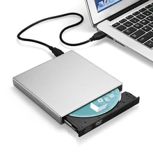Slim External Optical Drive Replacement USB2.0 DVD ROM Player CD Burner Writer for PC Laptop DVD Player
