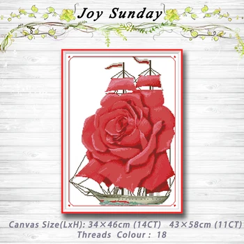 

Love is smooth sailing decor painting dmc 14CT 11CT counted cross stitch kits embroidery sets Needlework Sets Home decor
