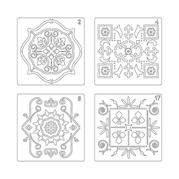 

24pcs/set Mandala Drawing Template Stencil Wall Painting Embossing Scrapbooking X6HB