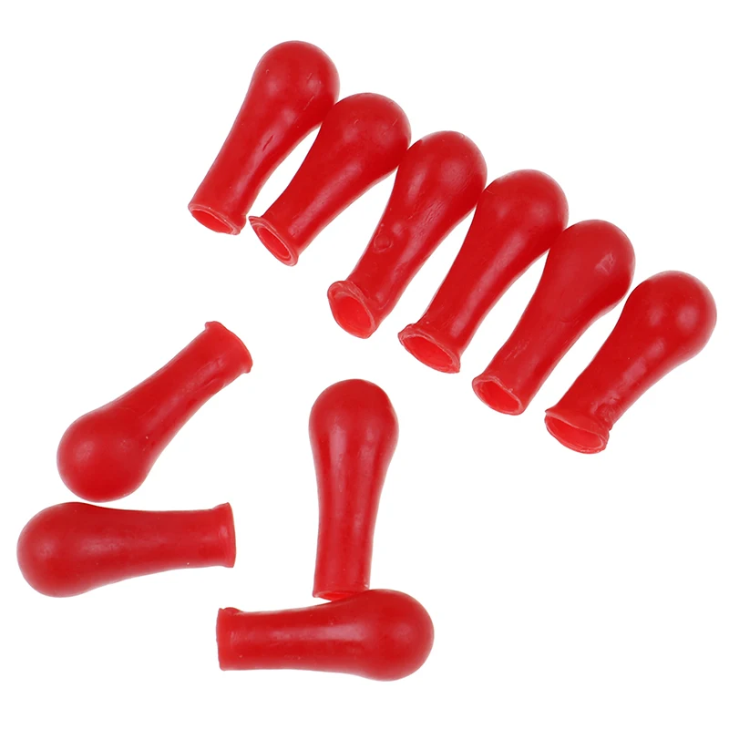 10pcs Acid And Alkali Resistant Dropper Red Latex Head  Bottle Drop Latex Caps Chemistry Lab Equipment Lab Supplies