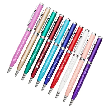 

20Pcs Personalized Engraved Metal Pens Advance Wedding Gift Favors Business Baby Shower Decoration Baptism Christmas School Logo