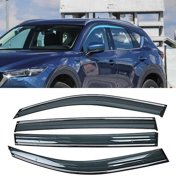 

For MAZDA CX-5 2017 2018 2019 Car Window Sun Rain Shade Visors Shield Shelter Protector Cover Trim Frame Sticker Accessories