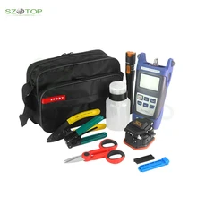 

17pcs/set FTTH Fiber Optic Tool Kit with Fiber Cleaver DY-60C Optical Power Meter with SC adapter Visual Fault Locator 10KM