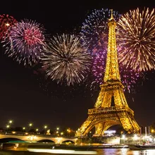 Золотой Париж Эйфелева башня фейерверк фоны фотография счастливый год черный тканевый фон для фото фотосессии фон реквизит