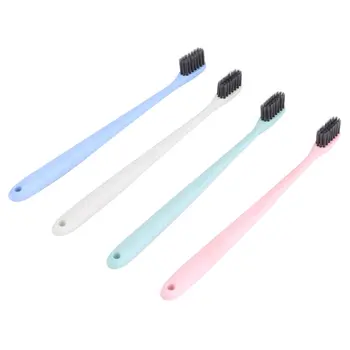 

4PCS/SET Natural Wheat Straw Toothbrush Practical Design Oral Hygiene Care Superfine Soft Hair Anti-bacterial Toothbrush