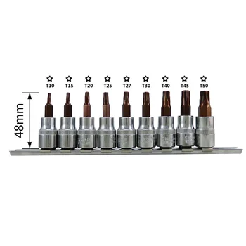 

Replacement Torx Bit Socket Accessories Chrome vanadium steel T10-T50 Tools