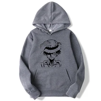 

Fashion Brand Men's Hoodies Anime One Piece printing Blended cotton Spring Autumn Male Casual hip hop Hoodies Sweatshirts