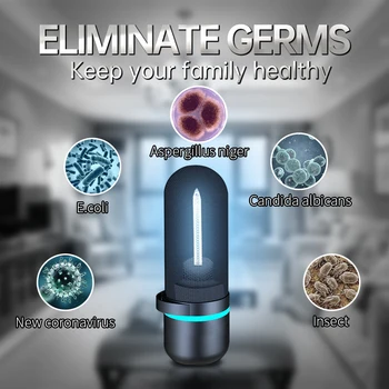 

2.5W UV lamp Quartz Lamp Germicidal Disinfection UV Ozone USB C-harging Ultraviolet Sterilizer bacterial Kill Mite Home lamp