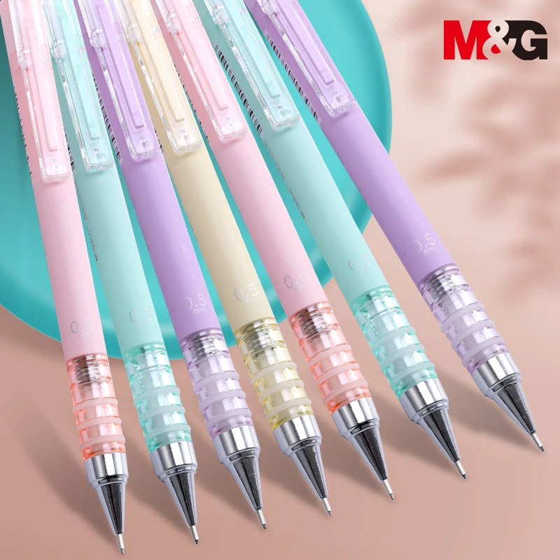 M&G 1pc 0.5mm Shake Out Lead Mechanical Pencil with Eraser Molandi Automatic Graph Pencil Creative Modeling Student Stationery