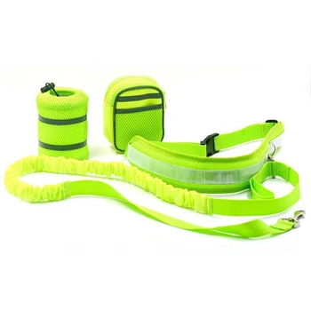 

With Bag Dog Leash Set Supplies Reflective Strip Jogging Outdoor Training Hands Free Elastic Walking Running Lead Strap Pet