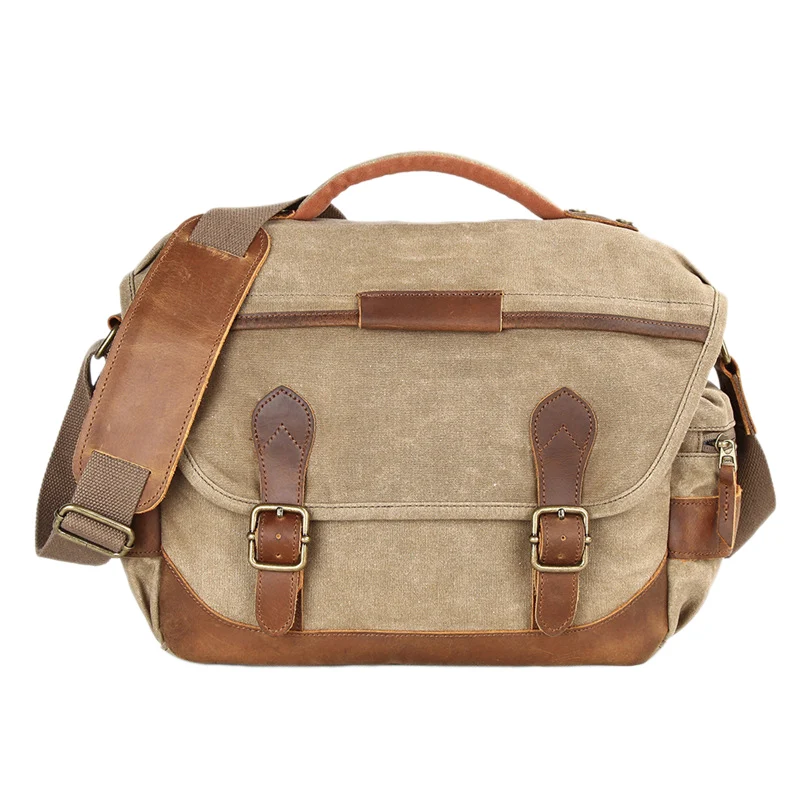 

Vintage Waterproof Batik Canvas Camera Bag Shoulder Casual Messenger Photography Bag for Canon Nikon Sony Dslr Camera