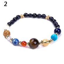 Недавно Вселенная планета бусины браслет браслеты ювелирные изделия натуральная солнечная система энергии браслеты MS88