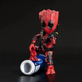 

Baby Groot Doll Figurine Baby Cos Deadpool Desktop Decoration Marvel Guardians Kid Cute Toy Cartoon Home Decoration Accessories