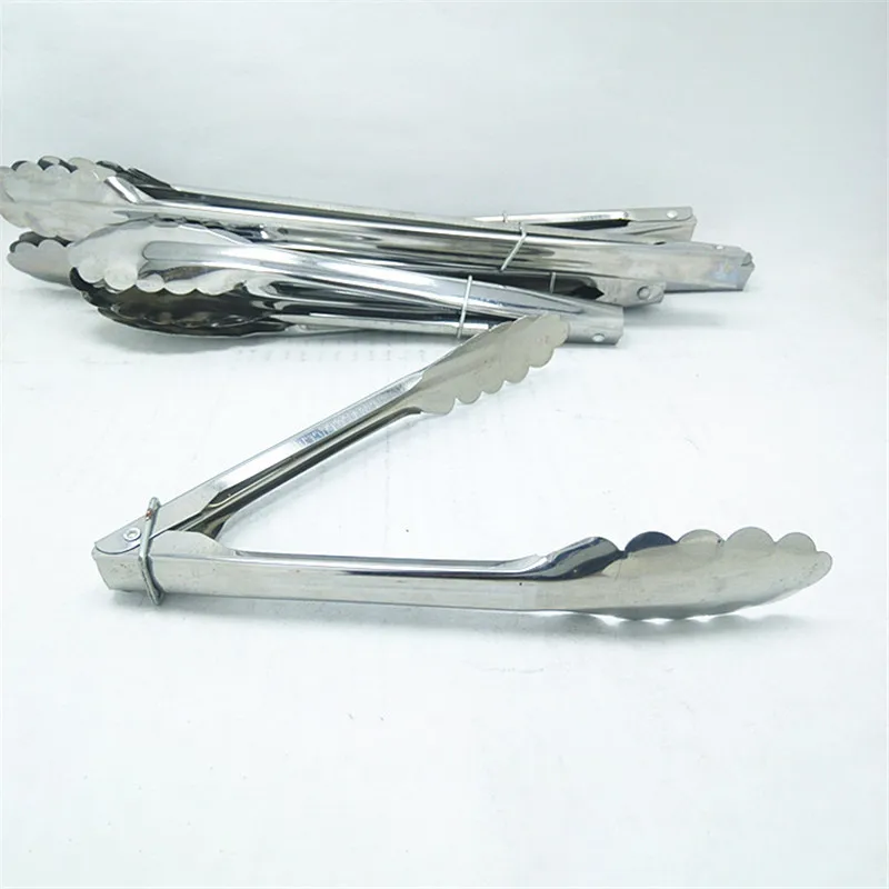 

Stainless Steel Salad Tongs BBQ Kitchen Cooking Food Serving Non-stick Cake Steak Multifunction Utensil Tong Cooking