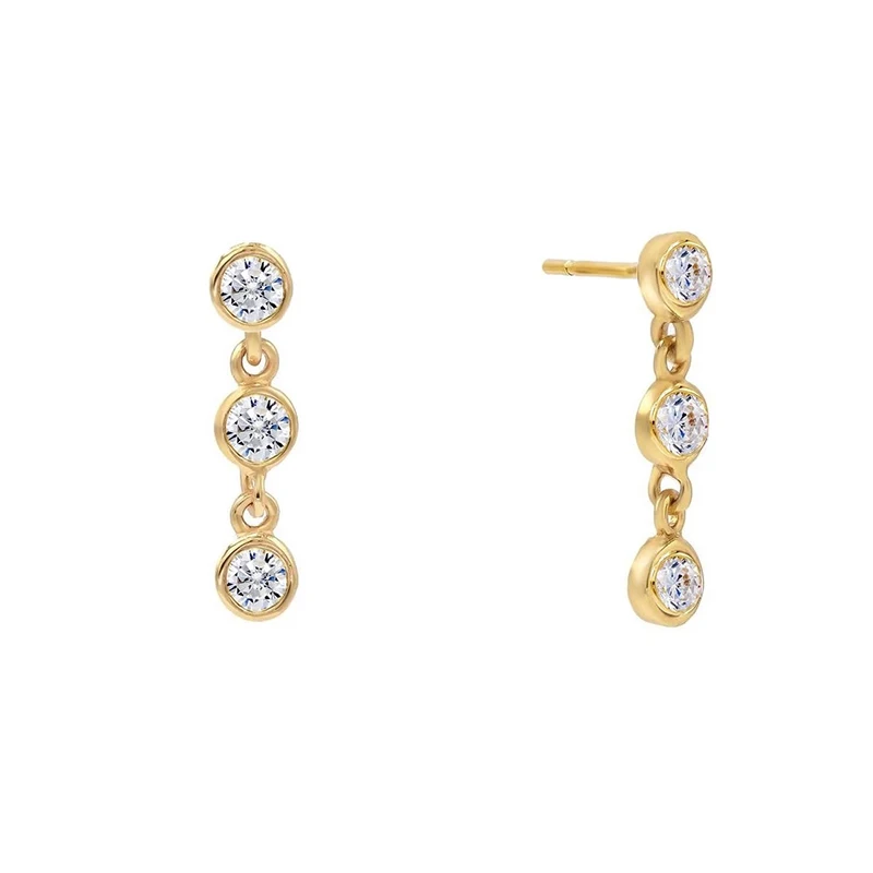 CANNER 925 sterling silver INS style Crystal Zircon Piercing Cartilage Stud Earrings for Women ladies earings Jewelry pendientes