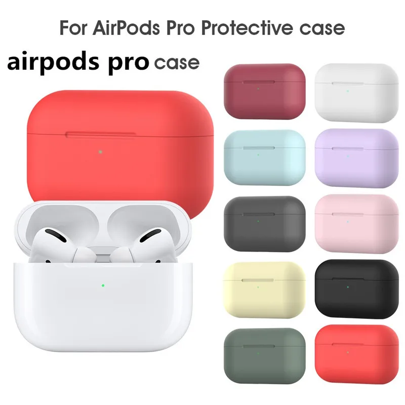 Мягкий силиконовый чехол для Apple AirPods Pro 2019 беспроводные Bluetooth наушники защитный