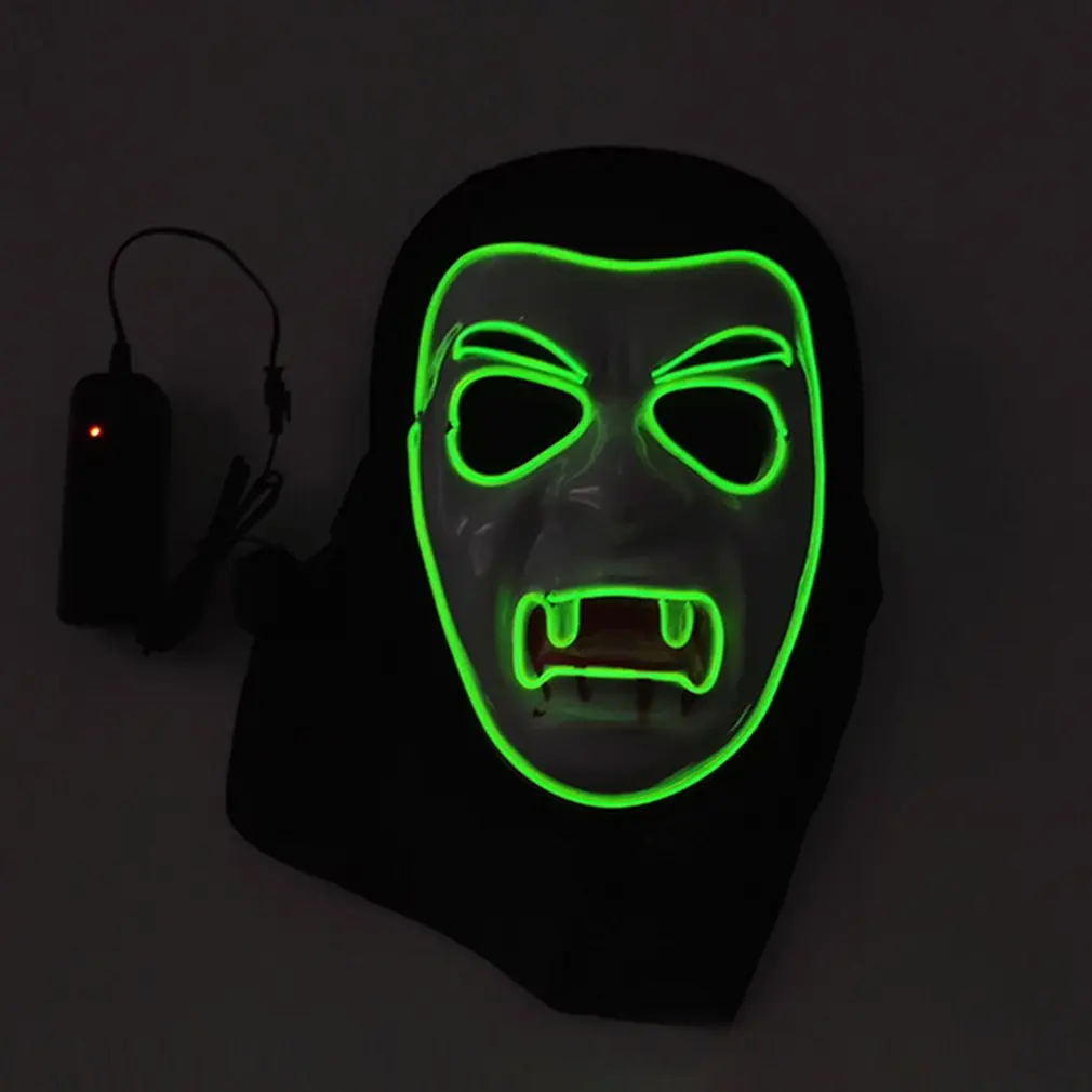 Halloween Vampire Gleamy Mask Horrible Series Carnival Dancing Parties Decorative Electro Luminescent Stylish Mask