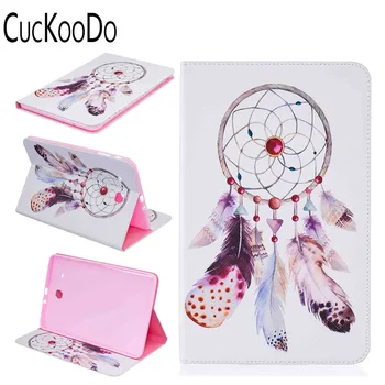 

CucKooDo [Rainbow Dreamcatcher] PU Leather Wallet Flip Cover with Kickstand Case For Samsung Galaxy Tab E 9.6 Inch SM-T560 T561
