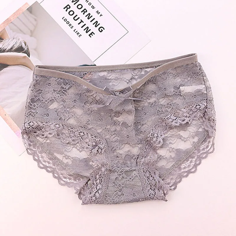 Fashion High Quality Women Panties Transparent Underwear Women Lace Soft Briefs Sexy Lingerie