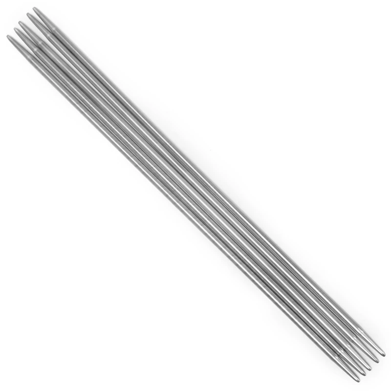 11 Sets of Double-Pointed Stainless Steel Knitting Needles 2.0-6.5mm- 5pcs/per Set