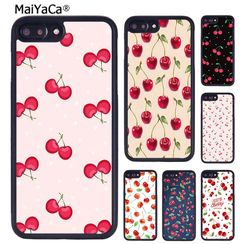 Чехол для телефона MaiYaCa с изображением Еды Фруктов красной вишни iPhone X XR XS 11 12 Pro MAX 5