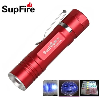

Supfire UV Flashlight Ultraviolet Light UV03 UV04 Zoom Torch Linterna Led 365nm 395nm Lamp AA Battery Flash light Cash Detector