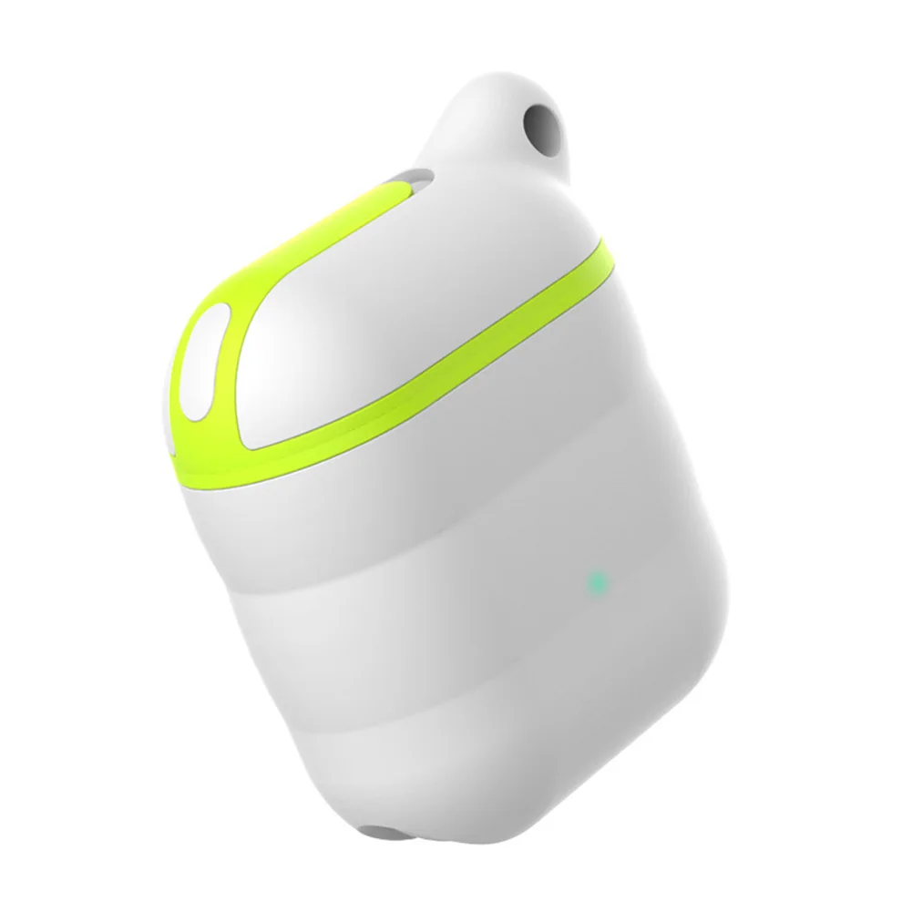 White Green Мягкий силиконовый чехол для наушников для Apple AirPods 1 2, защита от потери, водонепроницаемый защитный чехол для наушников, зарядная коробка для AirPods - Цвет: White Green