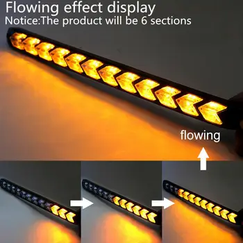 

Auto Daytime running lights Fitting LED DRL Flowing 6-LED Strip Turn Signal Accessories
