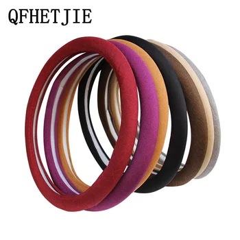 

Car Steering Wheel Cover 7-color Linen Breathable Four Seasons Universal Sweat-absorbent Non-slip Car Grip Cover 38CM