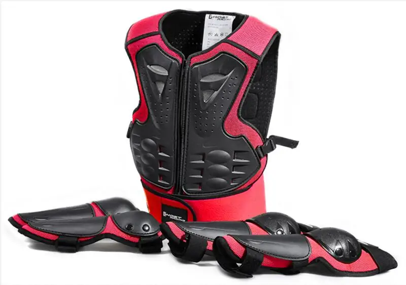 PE Hard Shell 4-15 Years Kids Boys Motorcycle Full Body Armor Vest Motocross children's Back Spine Protector motocross gear set motorcycle protector
