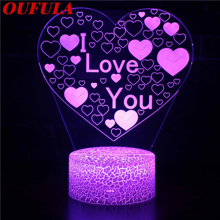 

Night LED Lights Novelty 3D lamp Cute Toy Gift 7 Color Abstract Artist Graphics Cartoon Atmosphere Lamp For Children Kids Room