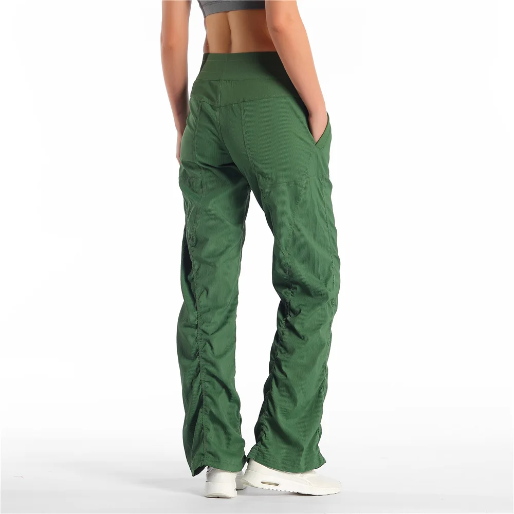 Lulu стиль свободные штаны для йоги широкие лямки спортивные Леггинсы с карманом для фитнеса штаны для бега одежда для тренировок на открытом воздухе