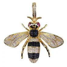 FDLK Личность Золото Iced Out кубический цирконий животное ожерелье с кулоном «пчела» мужские хип-хоп ювелирные изделия Подарки для женщин