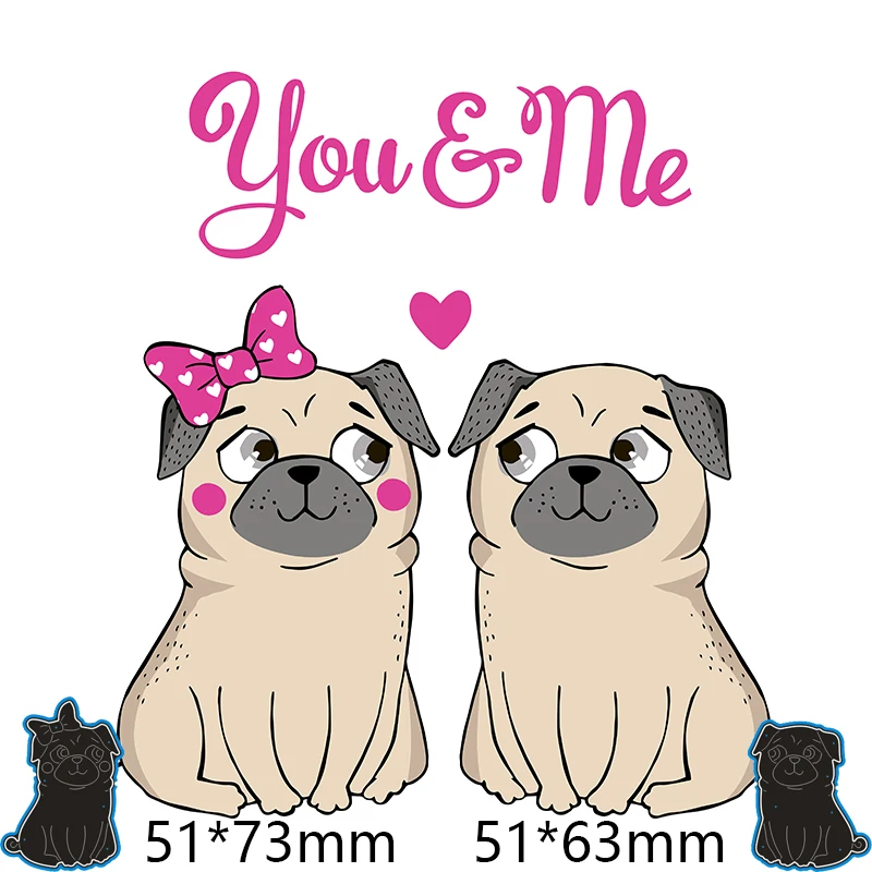 Набор вырубных штампов &quot2 шт. собак новинка для декора стен карт DIY трафарет