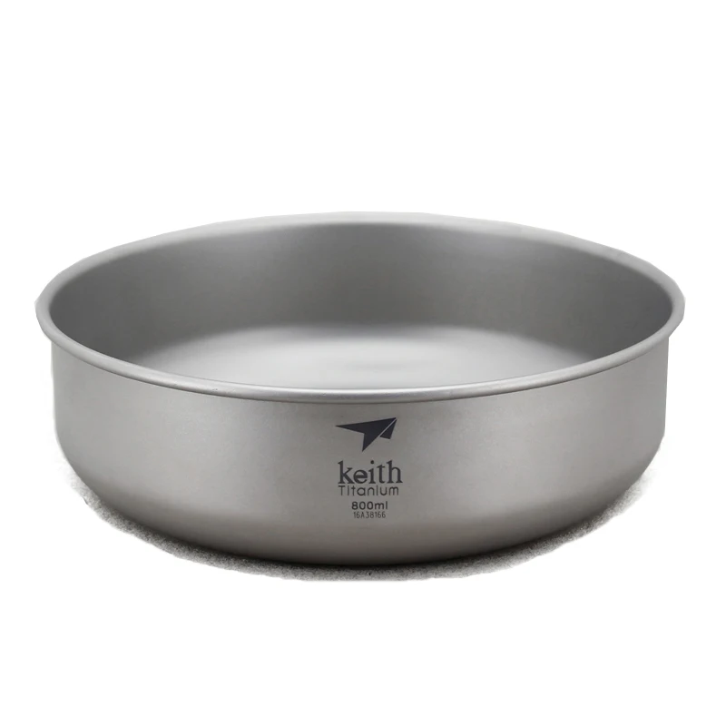 

Western Dessert Cutlery Titanium Bowl 0.8L Outdoor Tableware Ultralight Portable Travel Bowls for Hiking Exploration Picnic