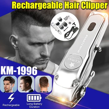 

Metal Professional Electric Hair Clipper Rechargeable Hair Trimmer Haircut Machine Men Hair Cutter Hair Cutting Machine Barber