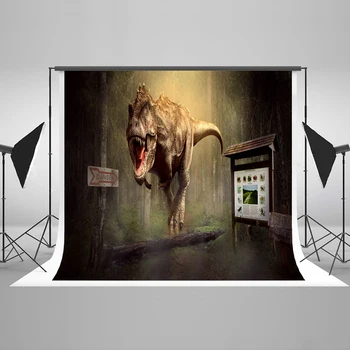 

VinylBDS 7x5ft Dinosaur Background For Photograph Children Tyrannosaurus Rex Dinosaur Studio Backdrop