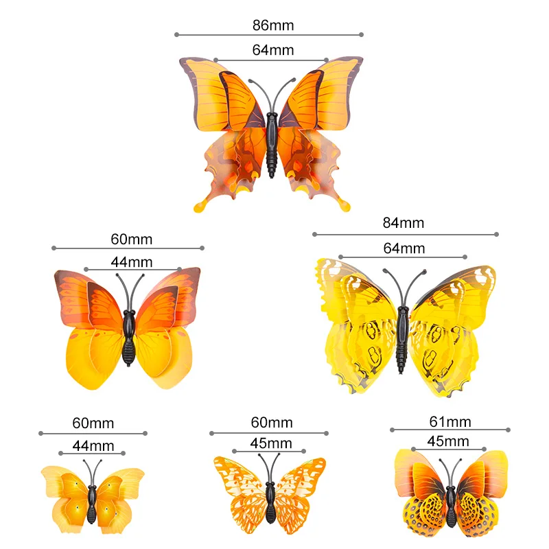 3D Наклейка на стену с бабочкой, украшение для детской комнаты, гостиной, Mariposas, украшение для дома, аксессуары, Paredes Chambre Fille, наклейка s