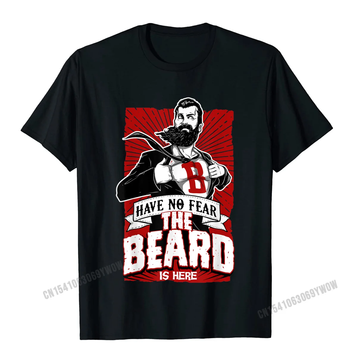 100% Cotton Fabric Men Short Sleeve Personalized T Shirt Casual Tops Shirts Wholesale cosie O Neck T Shirt Top Quality Have no fear the beard is here know things Tshirt Tee Shirt__42 black