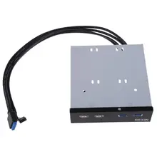 5,25 дюймов 4 порта ячейка для дискет Передняя панель кронштейн usb-кабель-концентратор 2 порта USB 3,0 разъем 2 порта USB 2,0 для компьютера ПК ноутбука