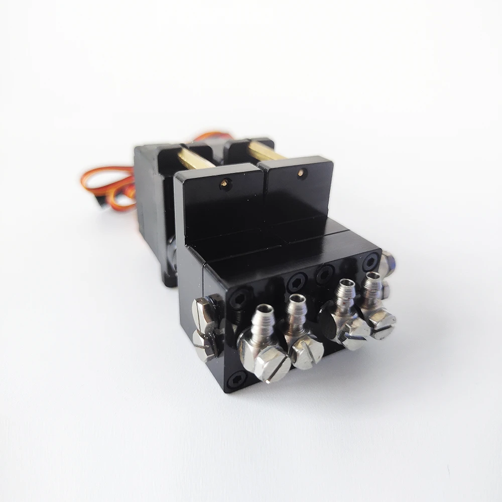 Mini Hydraulic 1/2/3/4/5/6/7 Ch Directional Valve With Servos For Rc 1/12 Hydraulic Excavator