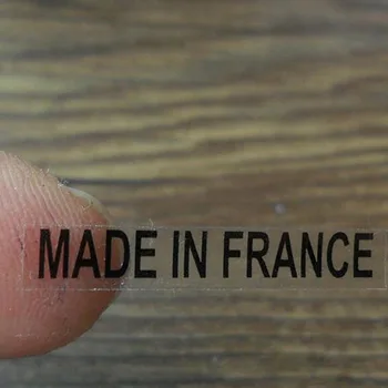 

Free shipping 6X28mm the transparent label MADE IN FRANCE stickers