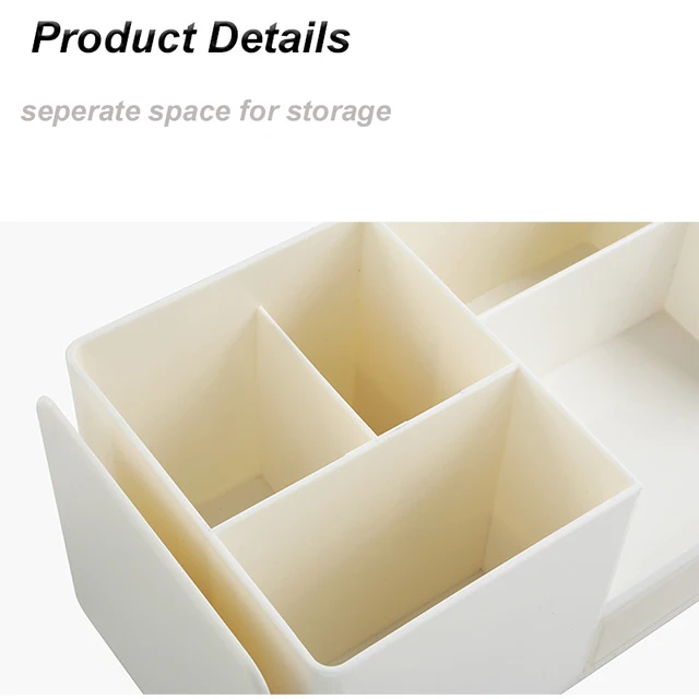 Abs Asztali Tároló Doboz Íróasztal Szervező Smink Toll Kozmetikumok Élelmiszerek Irodai Ellátás Könyvek. - Image 4