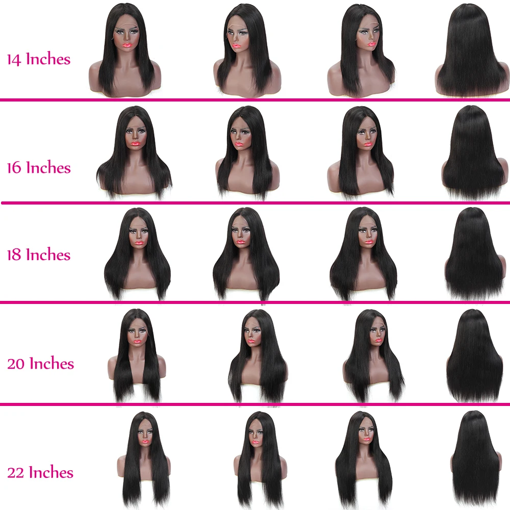 T part Lace Front Human Hair Wigs For Woman Ear To Ear Lace Wig With Baby Hair Brazilian Remy Straight Hair Wigs Pre-Plucked