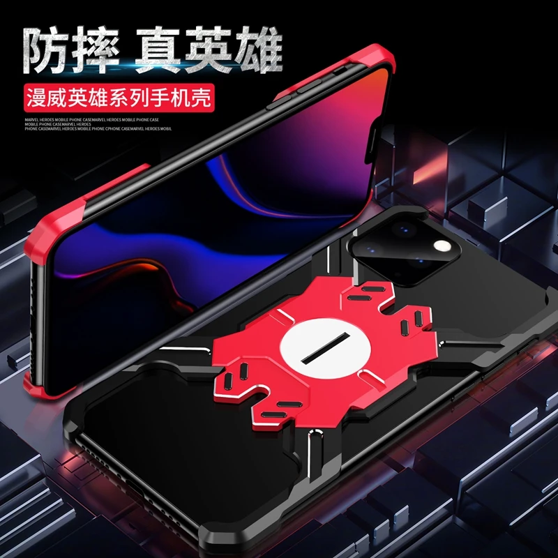 Металлический Чехол-бампер для iPhone X чехол серии Heroes 11 Pro Max XR XS MAX 8 7 6s 6 Plus телефона |