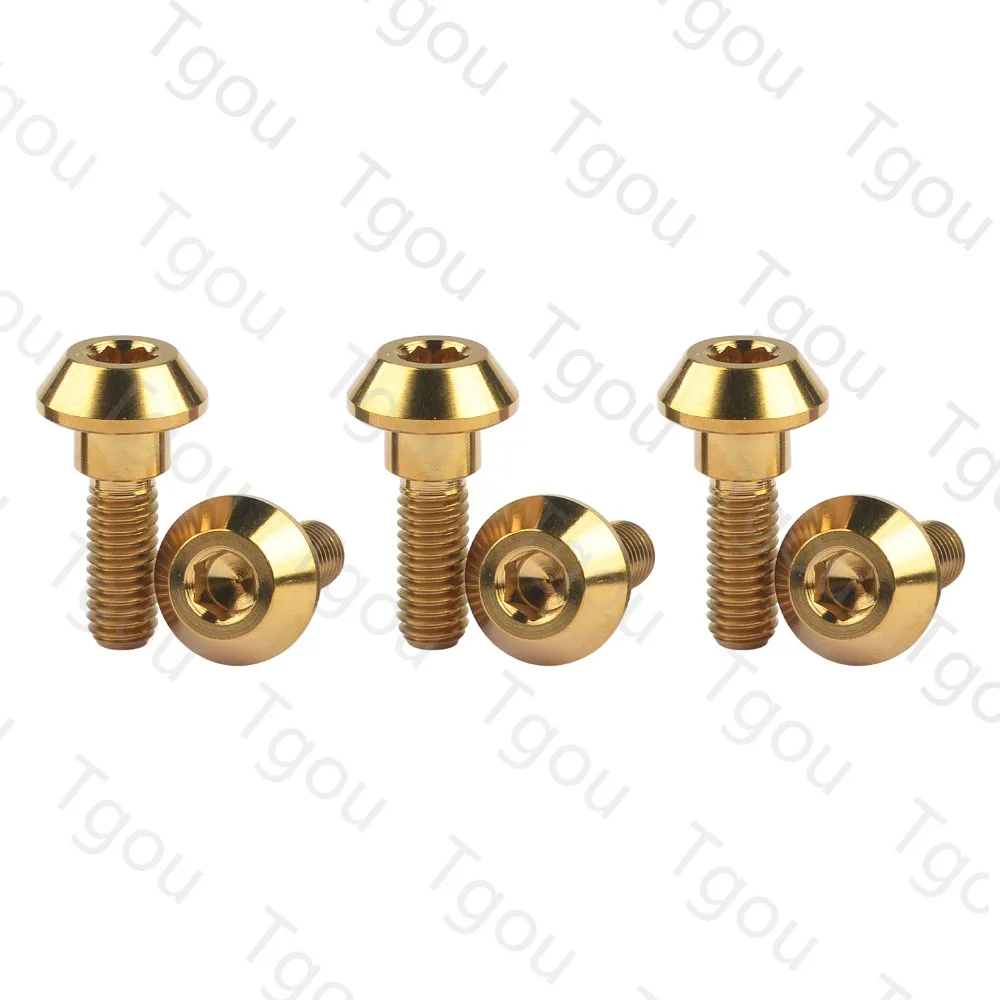 6 peças, parafuso de titânio m6x20mm